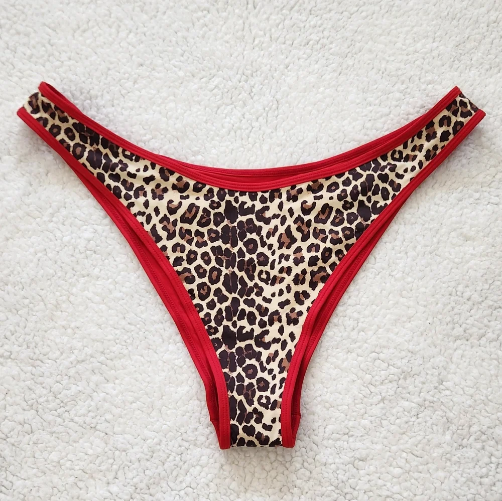 New!Frankie's Bikinis Beck High Waist  Cheetah‎ Print Bikini Bottom